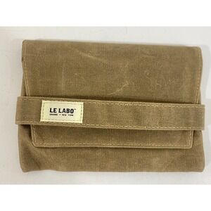 Le Labo for Singapore Airlines Tan Canvas Travel Amenity Pouch Bag 7.5" Brown